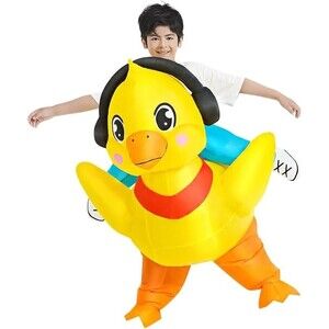 Ride On Duck Inflatable Halloween Costume Air Blow Up Kids 7-10 year Medium